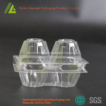 Rectangular Clear transparent plastic egg tray